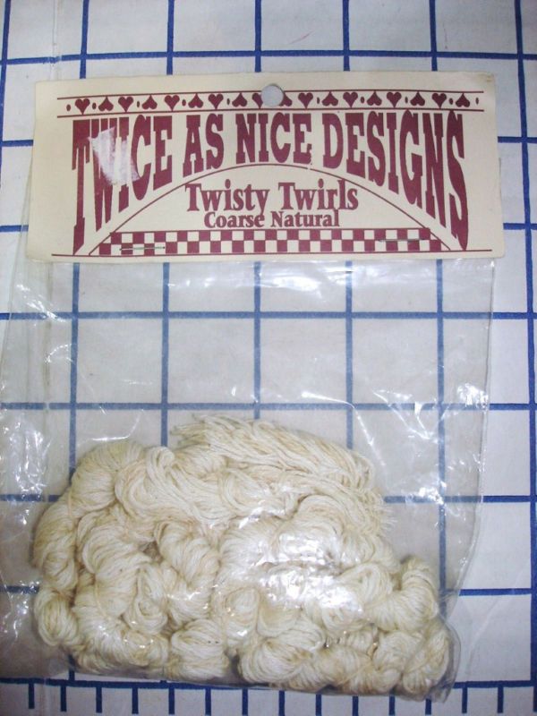 SANTA BEARD~DOLL HAIR~TWISTY TWIRLS~NATURAL COARSE~1 YD~TWICE AS NICE 