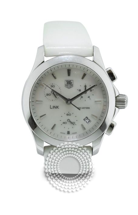 Tag Heuer Ladies Link White MOP / Stainless Steel Watch CJF1310.FC6189 