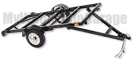 4X8 Folding Fold Stand Up TILT FLATBED Utility Trailer  