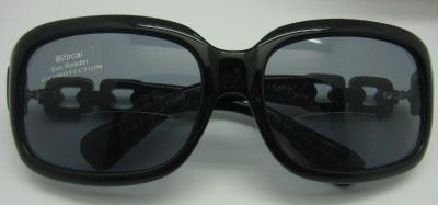 black chain temple bifocal reading sunglasses reader 1 75