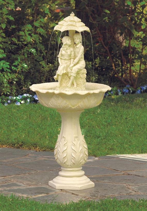 ROMANTIC COUPLE WATER FOUNTAIN HOME OUTSIDE FOUNTAIN  