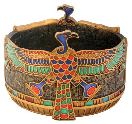 ANCIENT EGYPTIAN VULTURE DECORATIVE BOWL.UNIQUE DÉCOR  