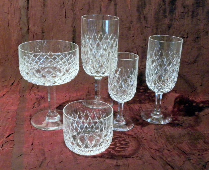   Orrefors Crystal Sweden Elisabeth Pattern 5 Ounce White Wine Goblets