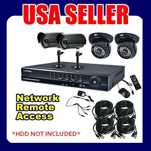   Security DVR Indoor & Outdoor Night Vision Cameras System CCTV  