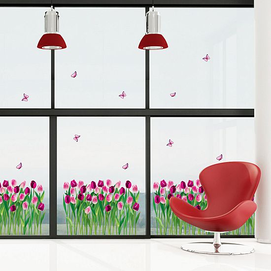 Tulip Flower Garden wall decals vinyl stickers