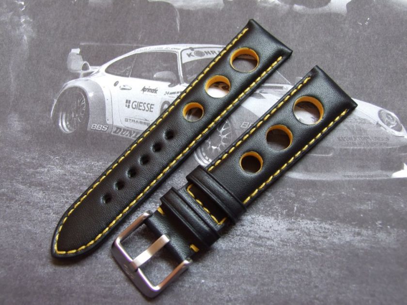 Rally Watch Strap ZRC France   Red or Yellow Stitching  