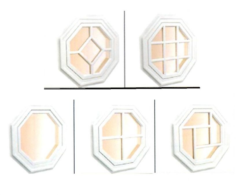 New Decorative Accent Octagon Windows   Many Sizes, Styles, & Shapes 