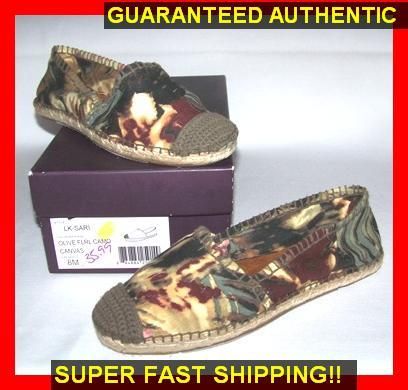 LUCKY BRAND SARI CAMO CANVAS FLATS SHOES WOMENS 6 NEW  