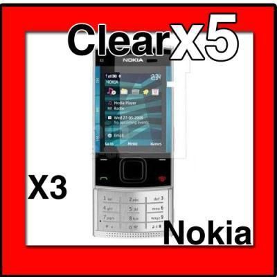 CLEAR LCD SCREEN PROTECTOR FOR NOKIA X3 COVER NEW  